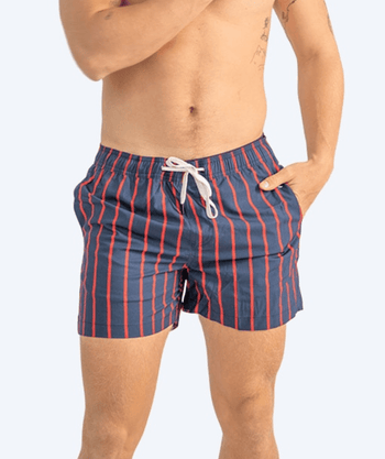 Watery swim shorts for men - Marilla Eco - Dark blue/red