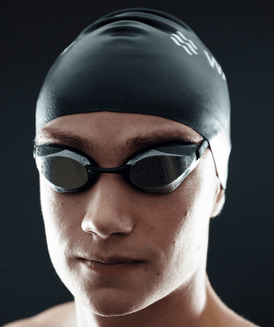 Watery Elite swim goggles - Poseidon Ultra Mirror - Black/silver