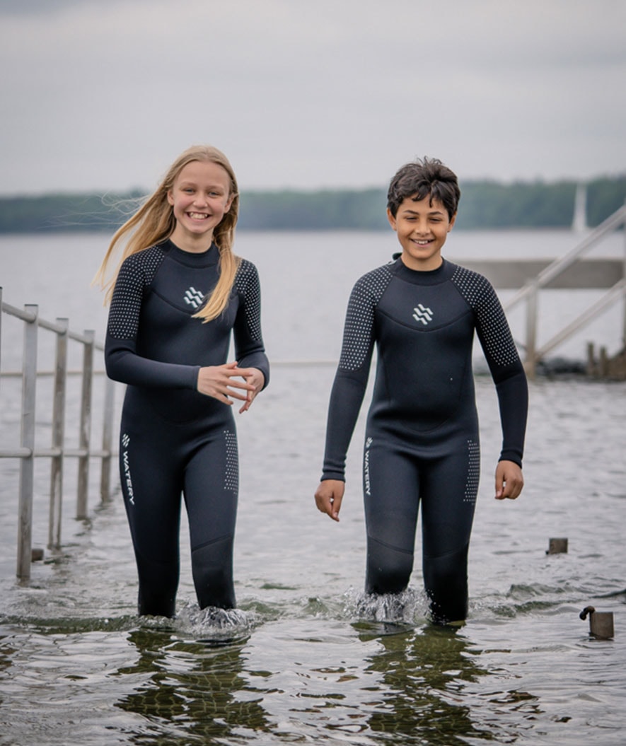 Watery wetsuit for kids - Hedgehog (3mm) - Black