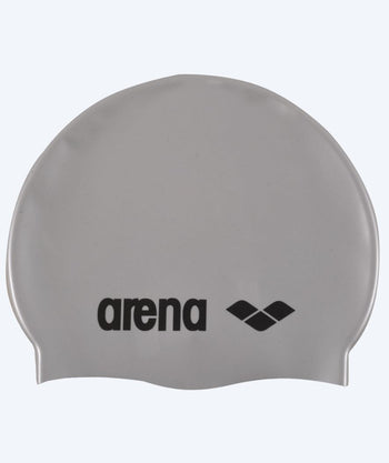 Arena swimming cap for junior (6-12) - Classic Silicone - Silver