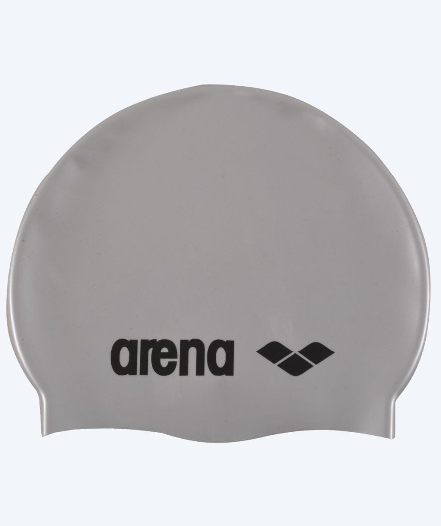 Arena swimming cap for junior (6-12) - Classic Silicone - Silver