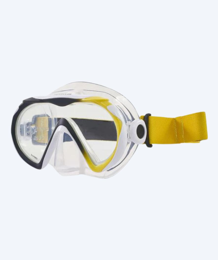 Aqualung diving mask for adults - Compass - Black/yellow