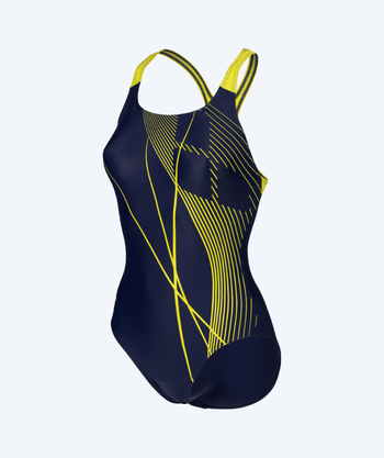 Arena swimsuit for women - Branch - Dark blue/yellow