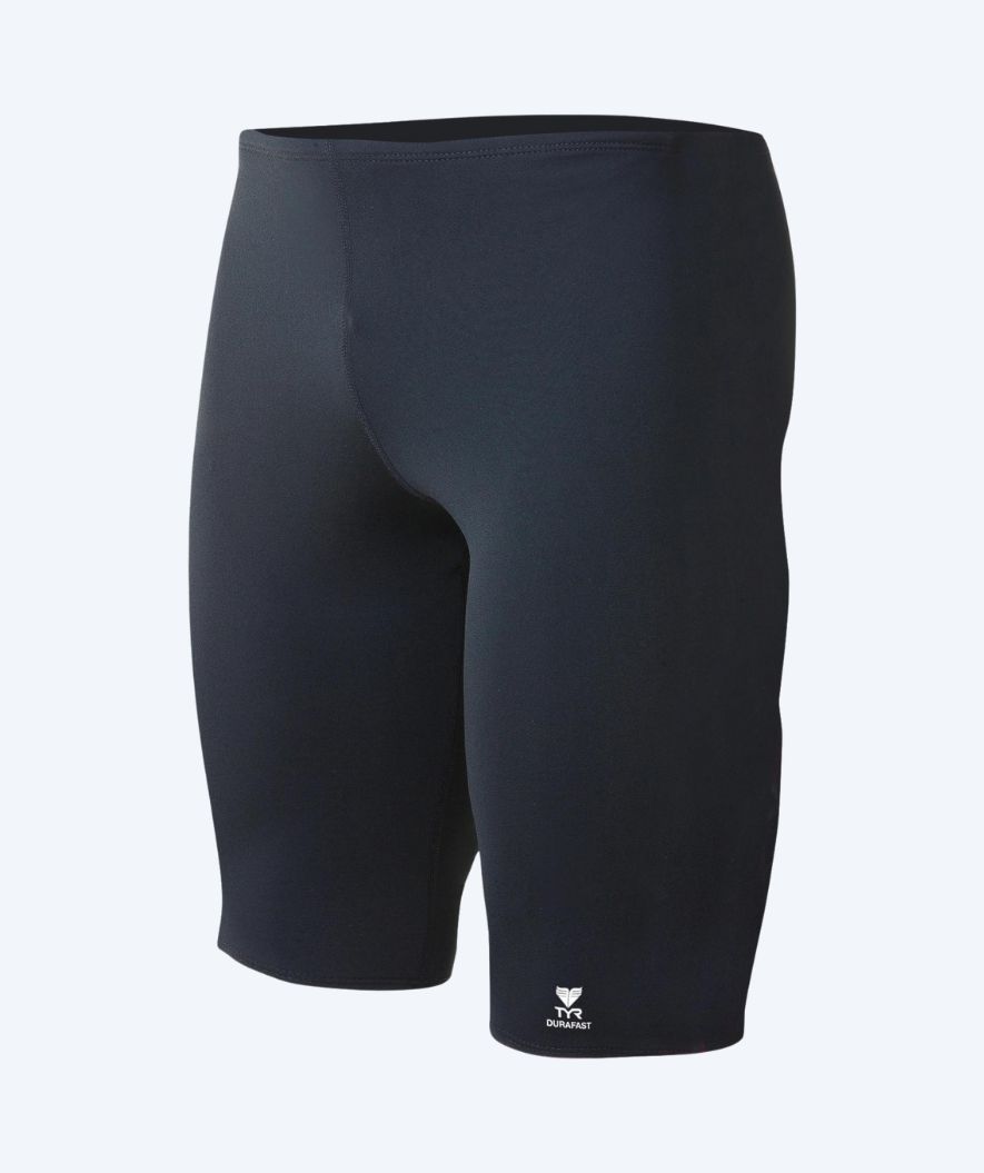 TYR long swim trunks for men - Durafast Elite Solid - Black