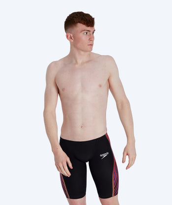 Speedo competition swim trunks for men - LZR Pure Intent - Black/red
