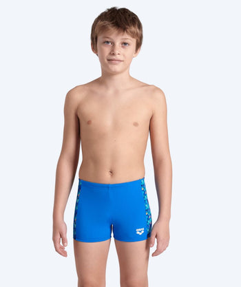 Arena square swim trunks for boys - Pooltiles - Blue