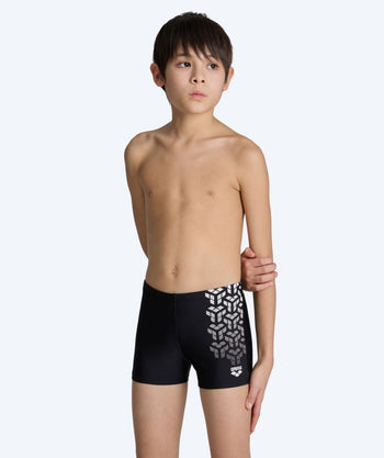 Arena square swim trunks for boys - Kikko - Black/white