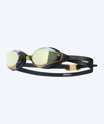 TYR swim goggles - Stealth X Mirrored - Black/gold