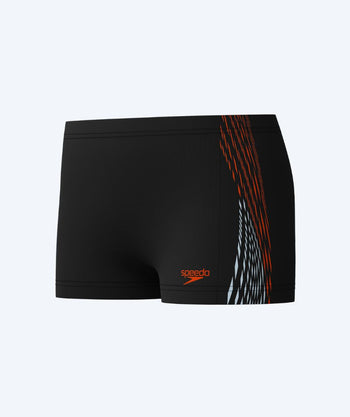 Speedo aquashorts for boys - Plastisol Placement - Black/Red