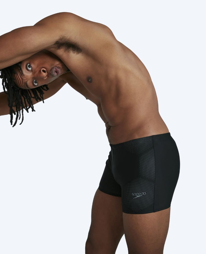 Speedo long swim trunks for men - Tech Placement - Black