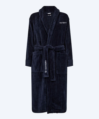 Watery bathrobe for women - Mariana - Navy blue