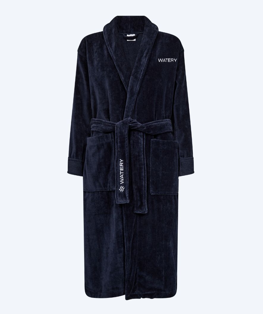 Watery bathrobe for women - Mariana - Navy blue