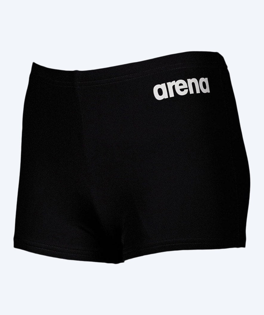 Arena square swim trunks for boys - Solid - Black