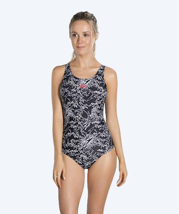 Speedo swimsuit for women - Boom Allover Muscleback - Black/white