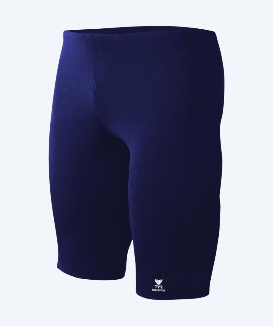 TYR long swim trunks for men - Durafast Elite Solid - Dark blue