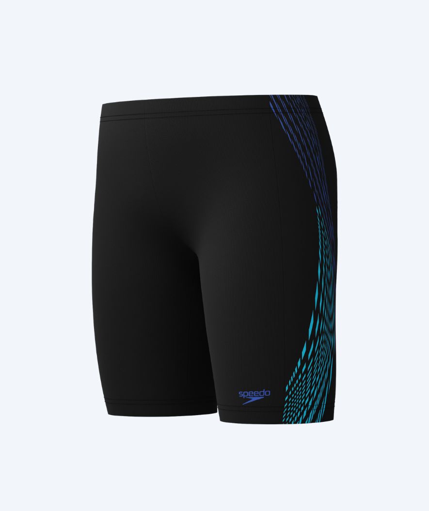 Speedo long swim trunks for boys - Plastisol Placement - Black/dark blue