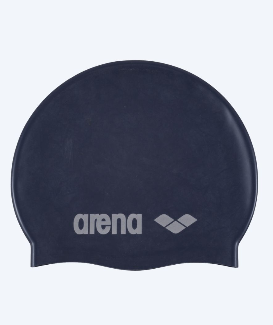 Arena swimming cap for junior (6-12) - Classic Silicone - Dark blue/grey