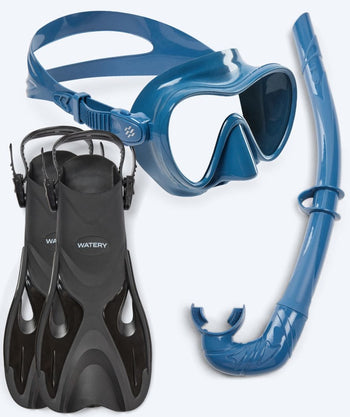 Watery snorkel set for adults - Fisher/Cliff - Blue