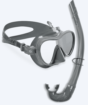 Watery Combo snorkel set for adults - Cliff - Grey