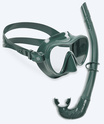 Watery Combo snorkel set for adults - Cliff - Green