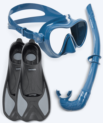 Watery snorkel set for adults - Pike/Cliff - Blue