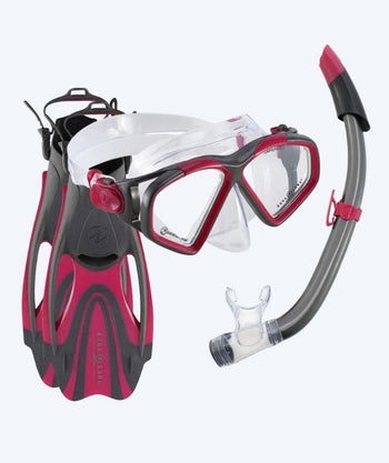 Aqualung snorkel set for adults - Hawkeye - Purple/grey