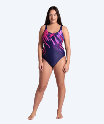 Arena swimsuit in big sizes for women - Talea U-Back - Purple