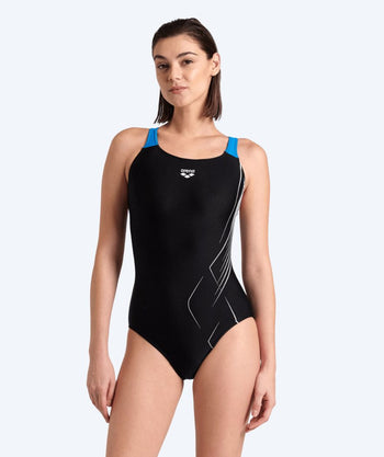 Arena swimsuit for women - Swim Pro Back Dive - Black/Purple