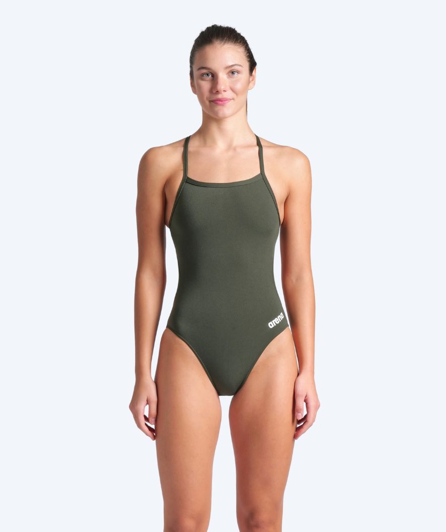 Arena swimsuit for women - Team Challenge Solid - Dark green
