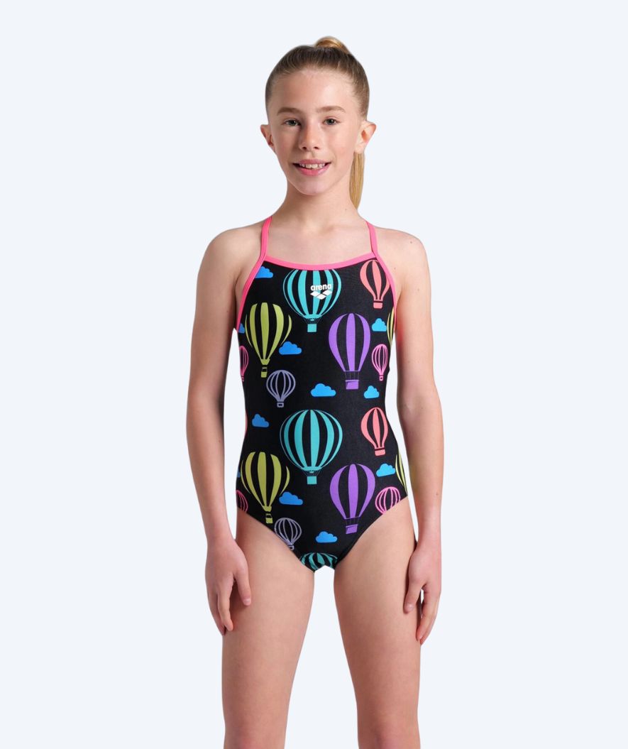 Arena swimsuit for girls - Balloons - Black/Multi