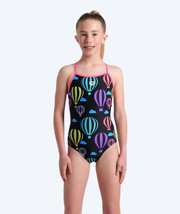 Arena swimsuit for girls - Balloons - Black/Multi