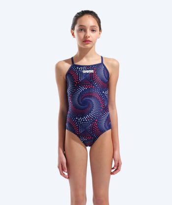 Arena swimsuit for girls - Fireflow - Dark blue/red