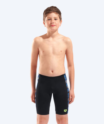 Arena long swim trunks for boys - Candies - Black/blue