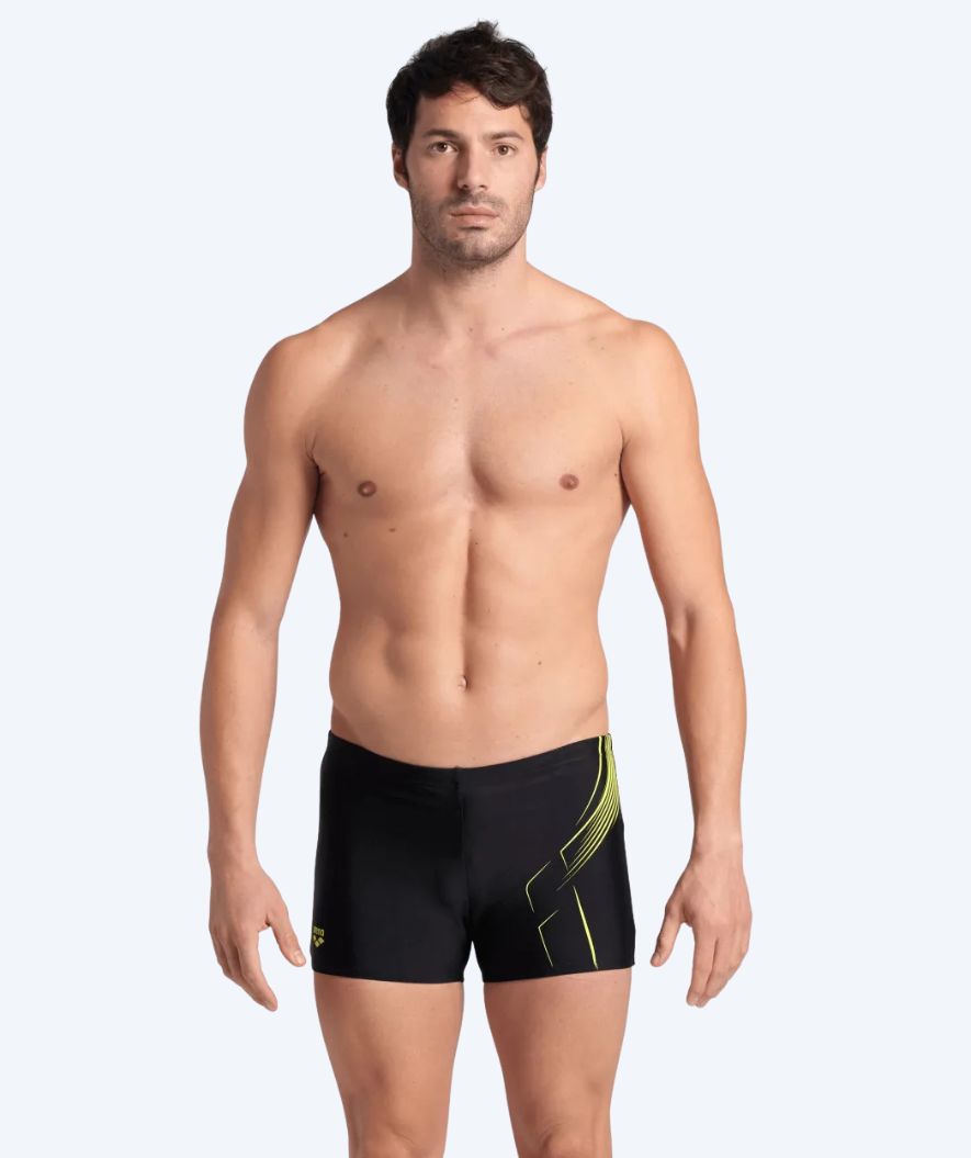 Arena trunks for men - Dive - Black/Yellow