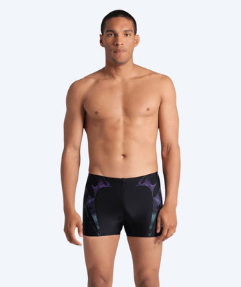 Arena trunks for men - Spider Web - Black/Purple