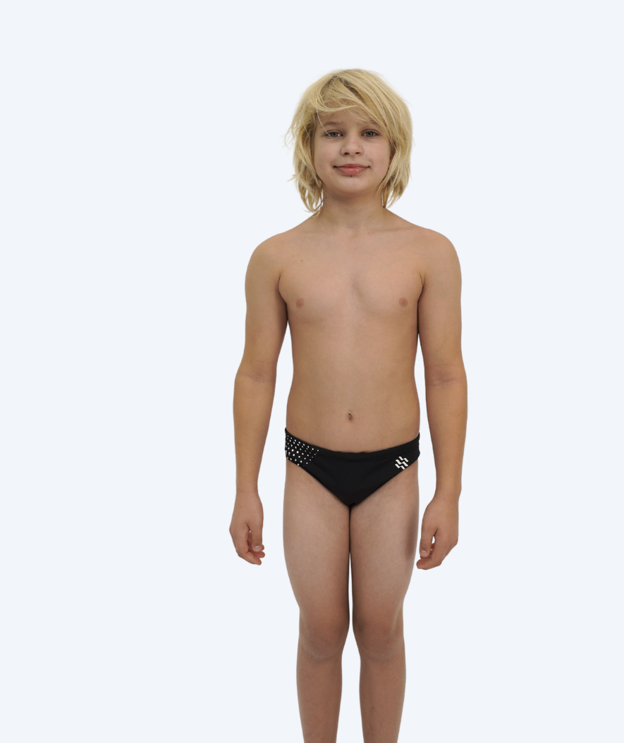Watery triangular swim trunks for boys - Budgie Eco - Black