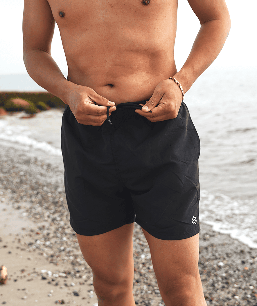 Watery swim shorts for boys - Waverly - Black