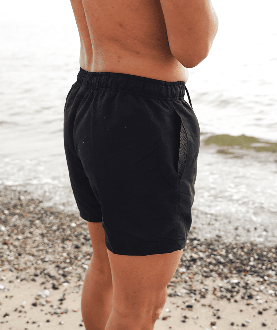 Watery swim shorts for boys - Waverly - Black