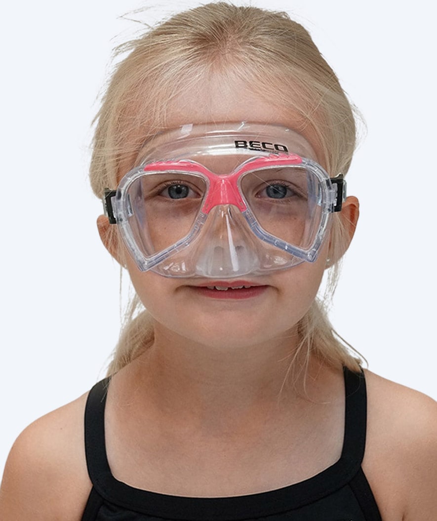 Beco diving mask for kids (4-8) - Ari - Light pink