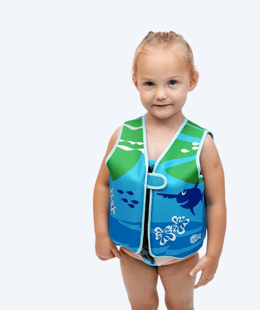 Beco swim vest for kids (1-6) - Sealife - Light blue/green