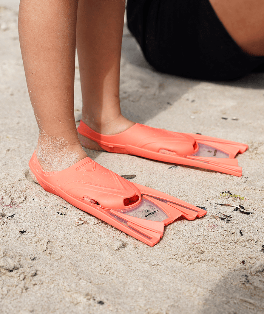 Watery swim fins for kids (25-34) - Bimasha - Pink