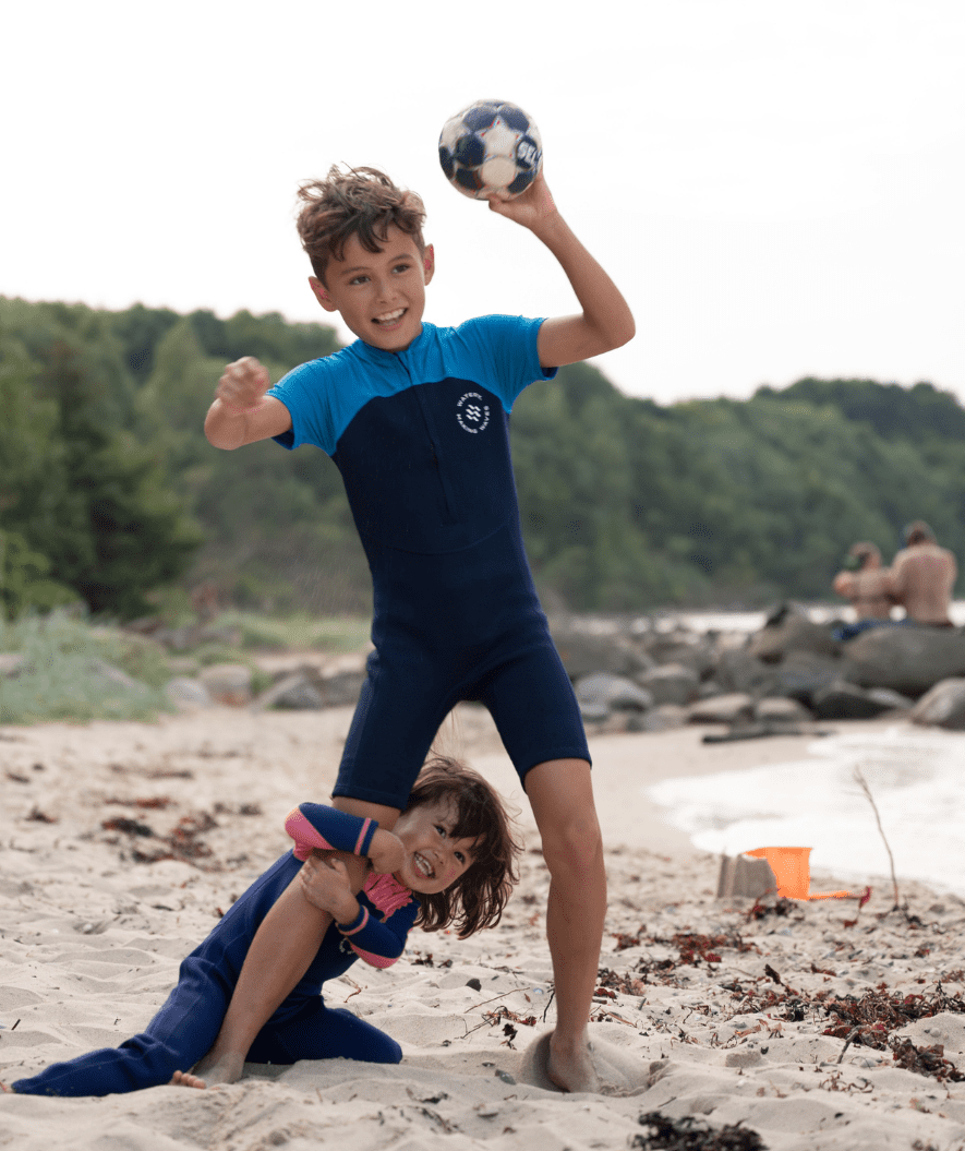 Watery UV wetsuit for kids - Calypso Full-Body - Blue/dark blue