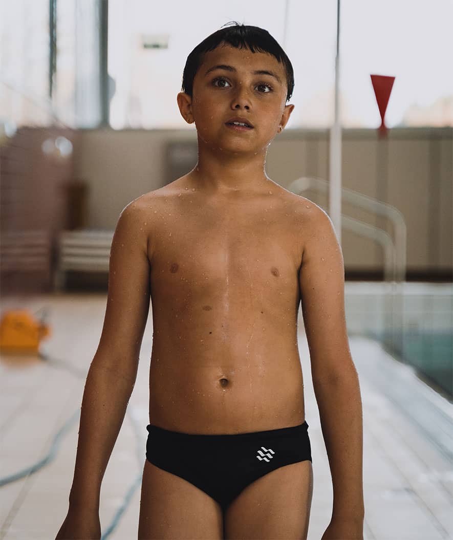 Watery triangular swim trunks for boys - Budgie Eco - Black