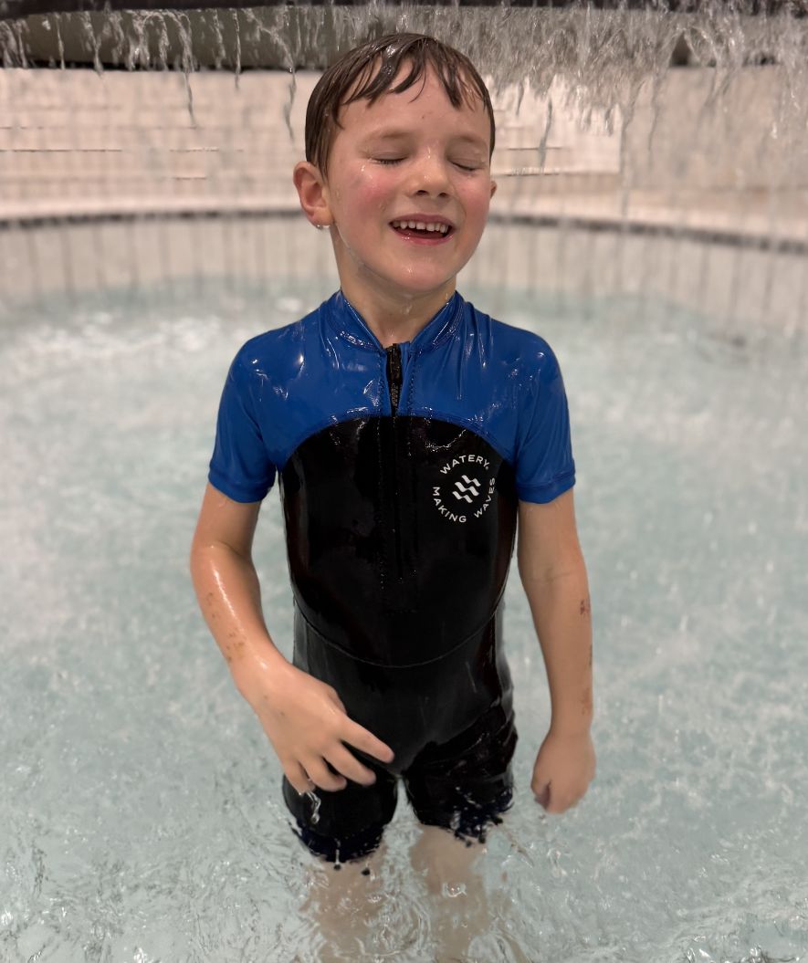 Watery UV wetsuit for kids - Calypso Shorty - Dark Blue