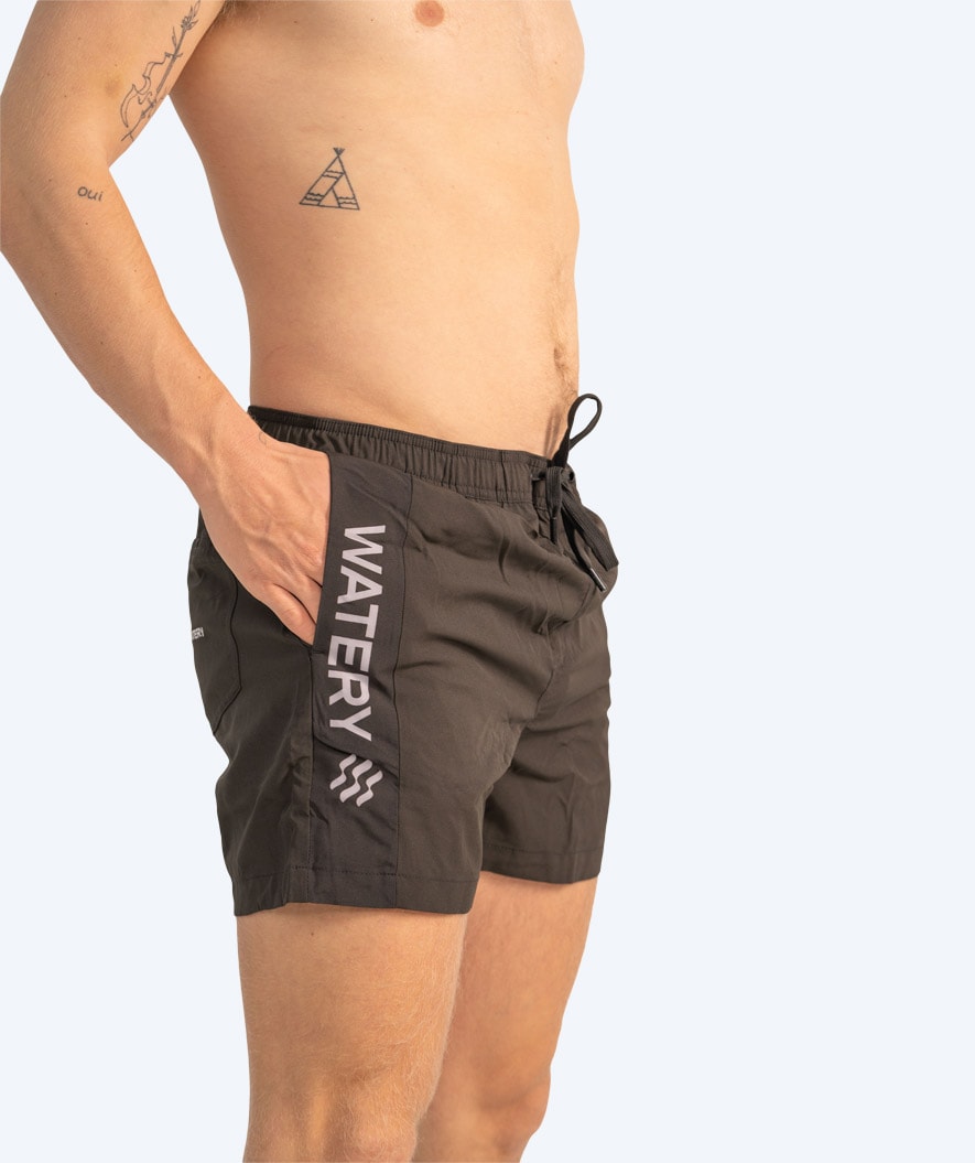 Watery swim shorts for men - Signature Eco - Black