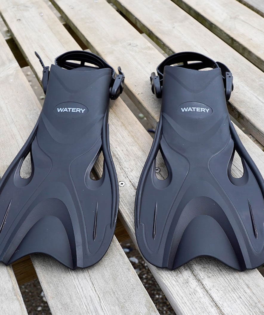 Watery short swim fins - Fisher - Black