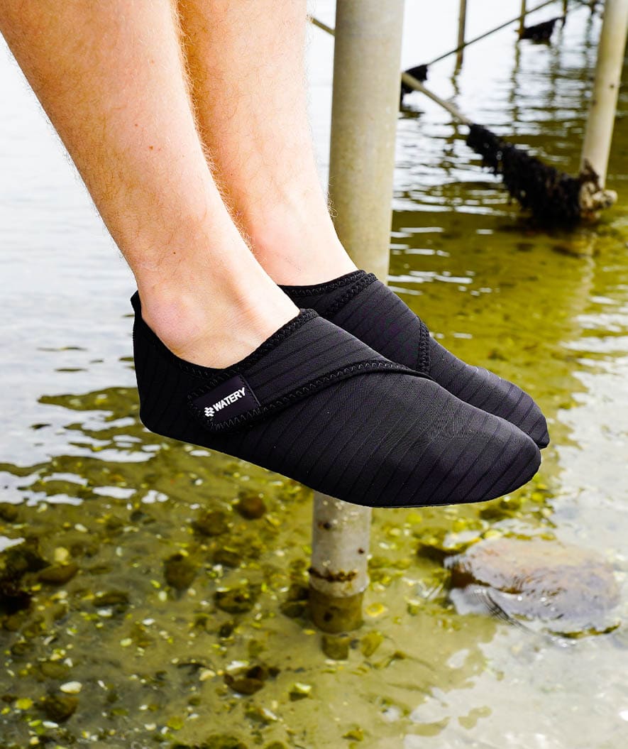 Watery neoprene swim shoes for adults - Poseidon - Black