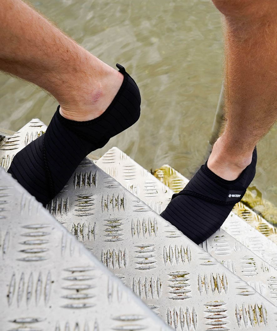 Watery neoprene swim shoes for adults - Poseidon - Black