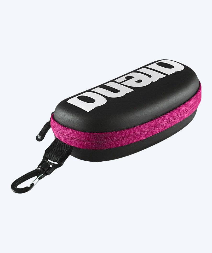 Arena case for swim goggles - Black/pink