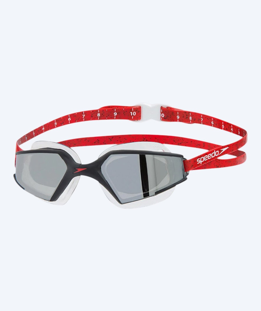 Speedo open water swim goggles - Aquapulse Max 2 Mirror - Black/red